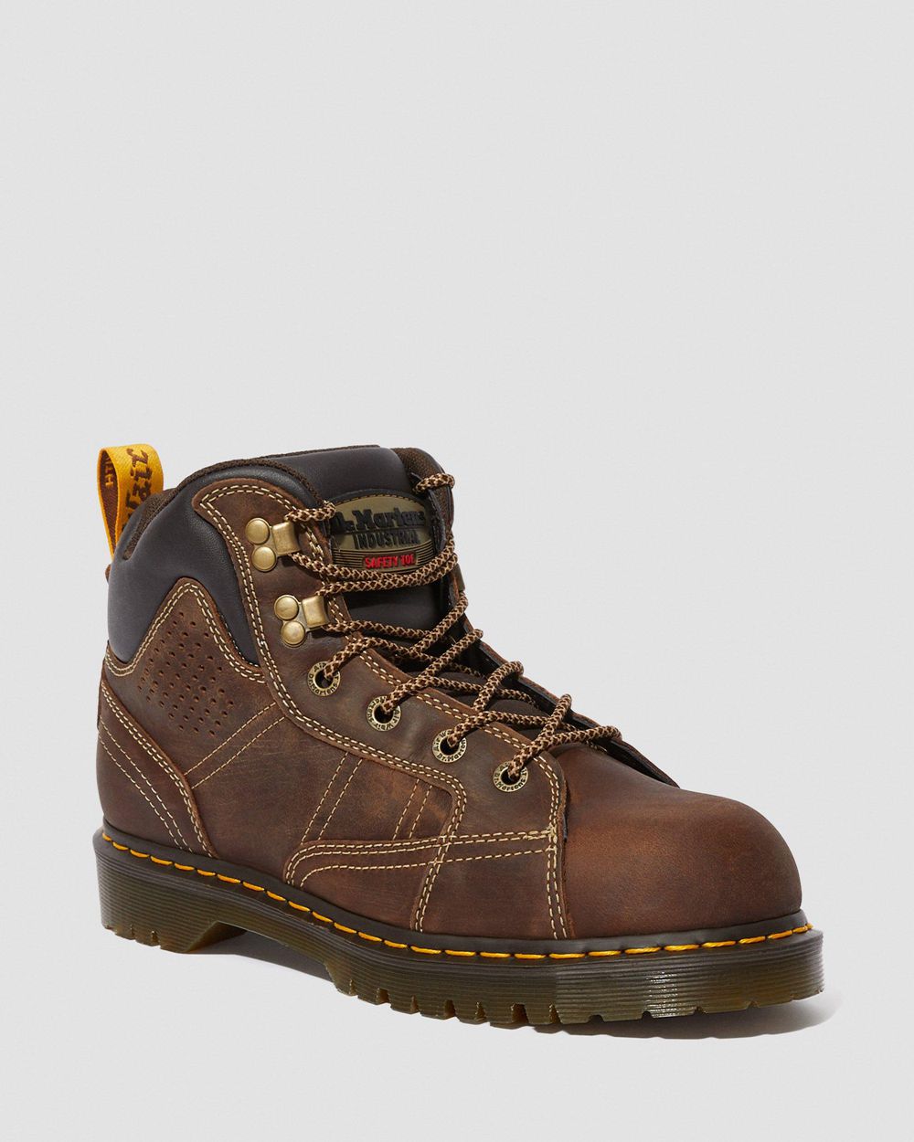 Dr Martens Stretton Steel Toe Pracovné Topánky Damske ( Tmavo Hnede ) SK 386-HKFTPW